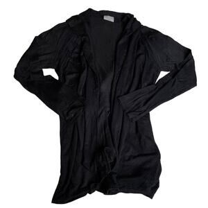 JILLIAN‎ NICOLE Small Black Thin Cardigan Longsleeve Flyaway